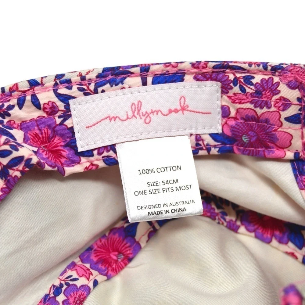 Millymook Girls Mao‎ Cap - Isla Pink Floral OSFM